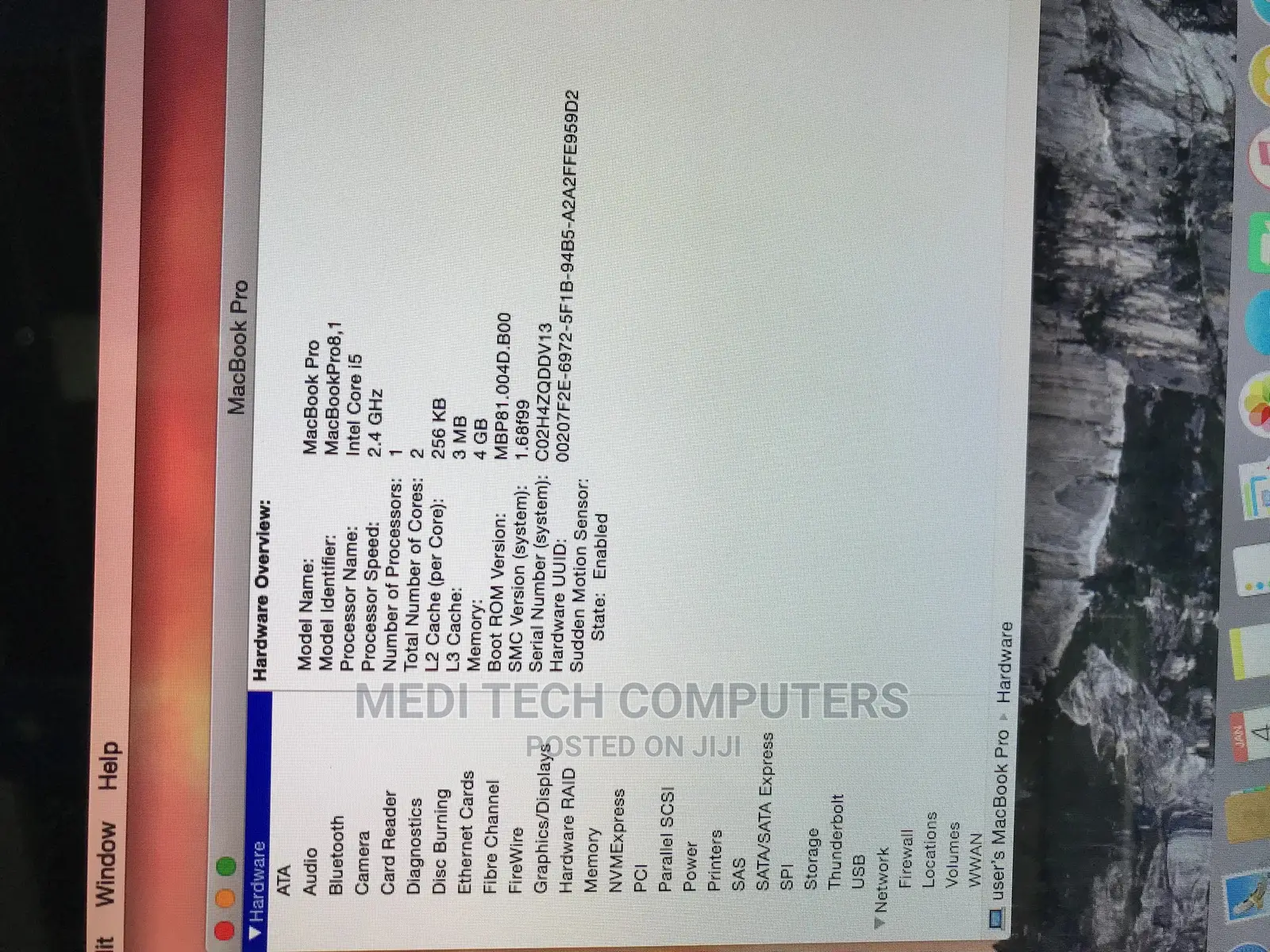 Laptop Apple MacBook Pro 4GB Intel Core I5 HDD 500GB