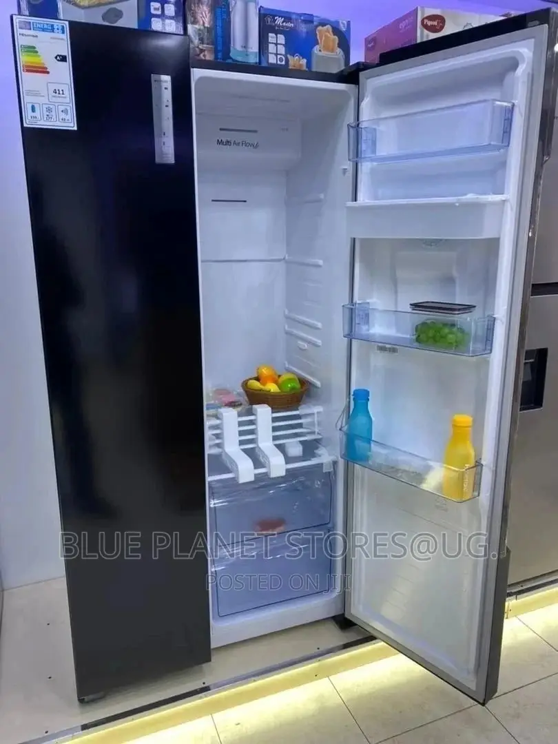 Hisense 670litres French Double Door Fridges || Black Color