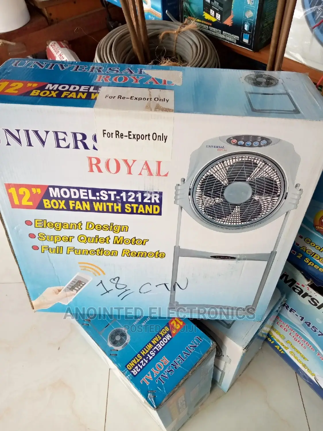 Universal Box Fan With a Stand