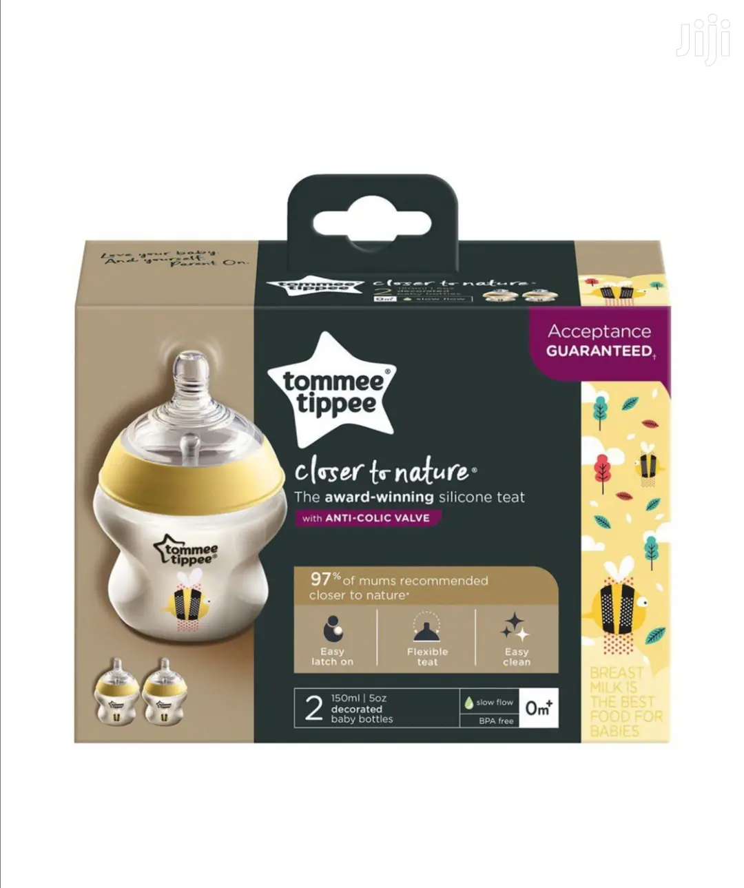 Tommee Tippee Closer to Nature Breast Shaped 2 Bottles 150ml