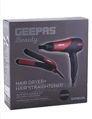 Geepas Hair Dryer and Hair Straightener Combo 2200W