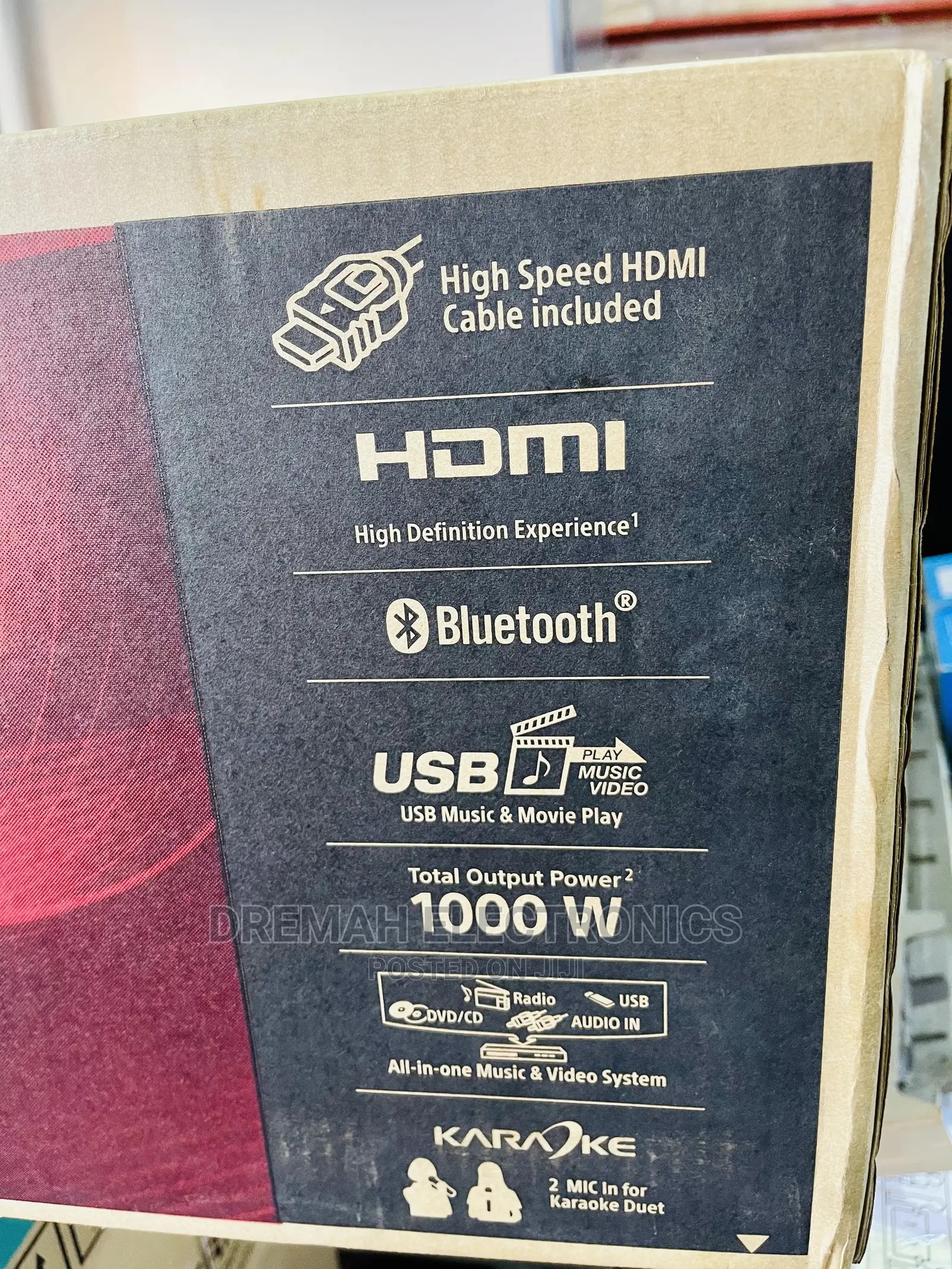 1000 Watts Sony 2 Tall Boy Speakers Bluetooth Home Theater