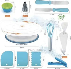 136 Pcs Cake Turntable Set