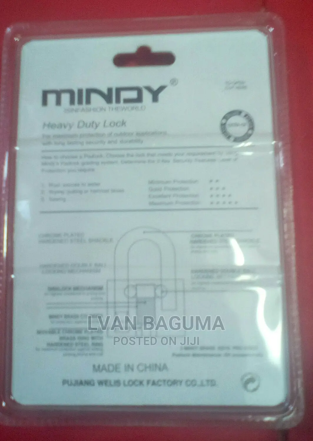 Mindy Heavy Duty Padlock 70mm Silver