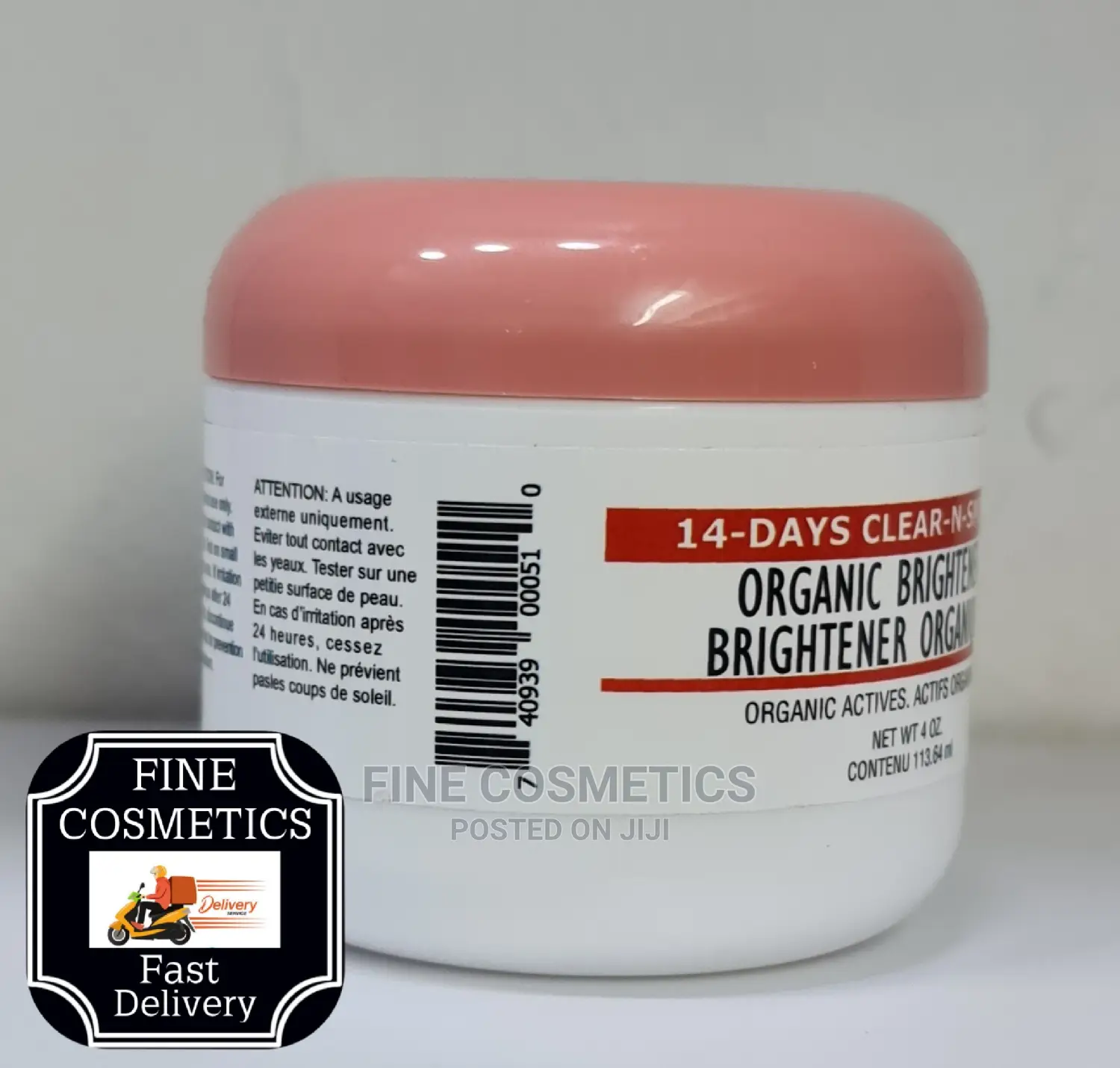 Original Clear and Smooth 14days Organic Brightener Cream.