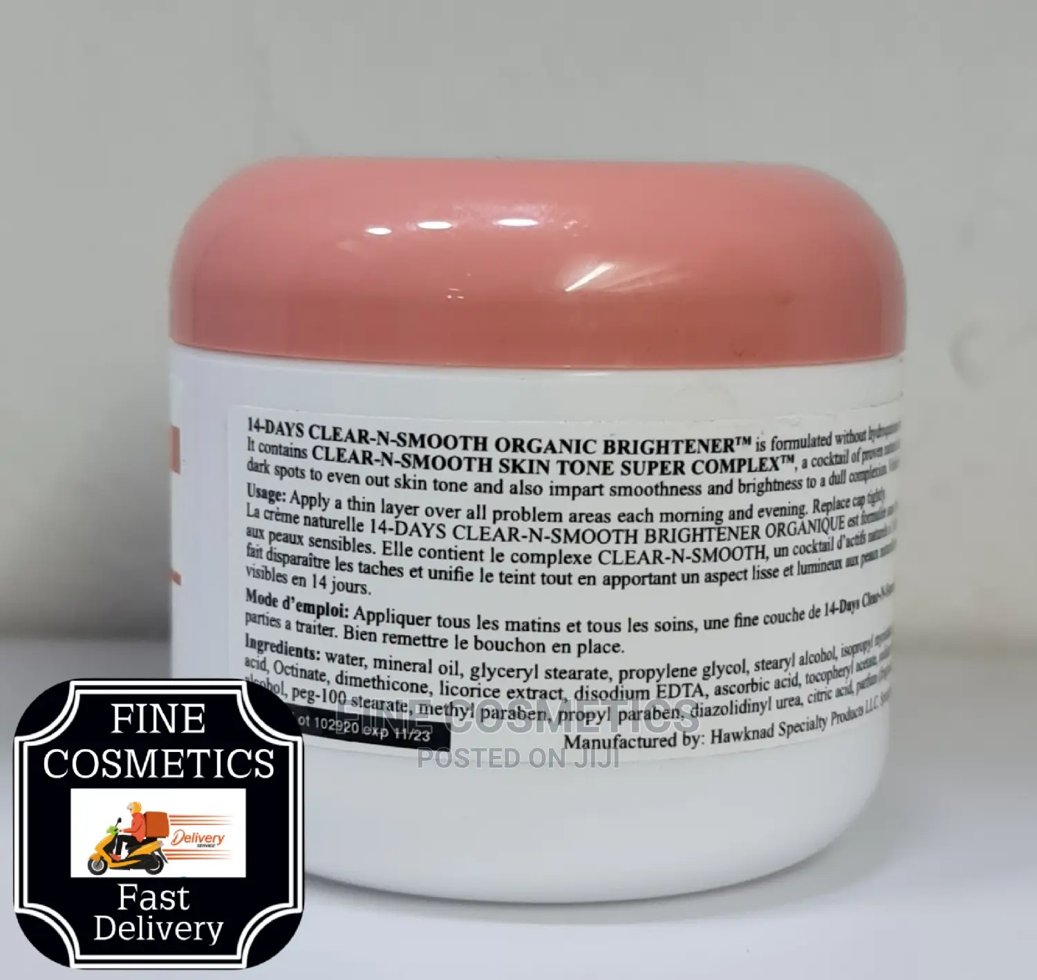 Original Clear and Smooth 14days Organic Brightener Cream.