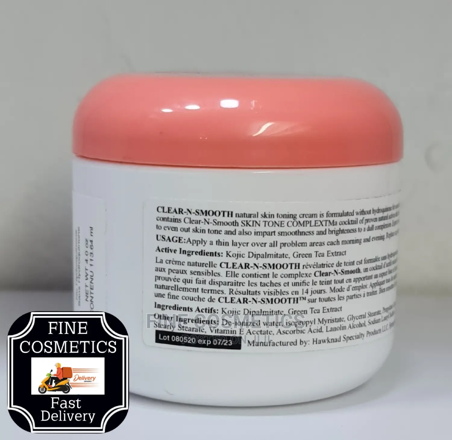 Original Clear and Smooth Skin Toning Cream Natural Actives