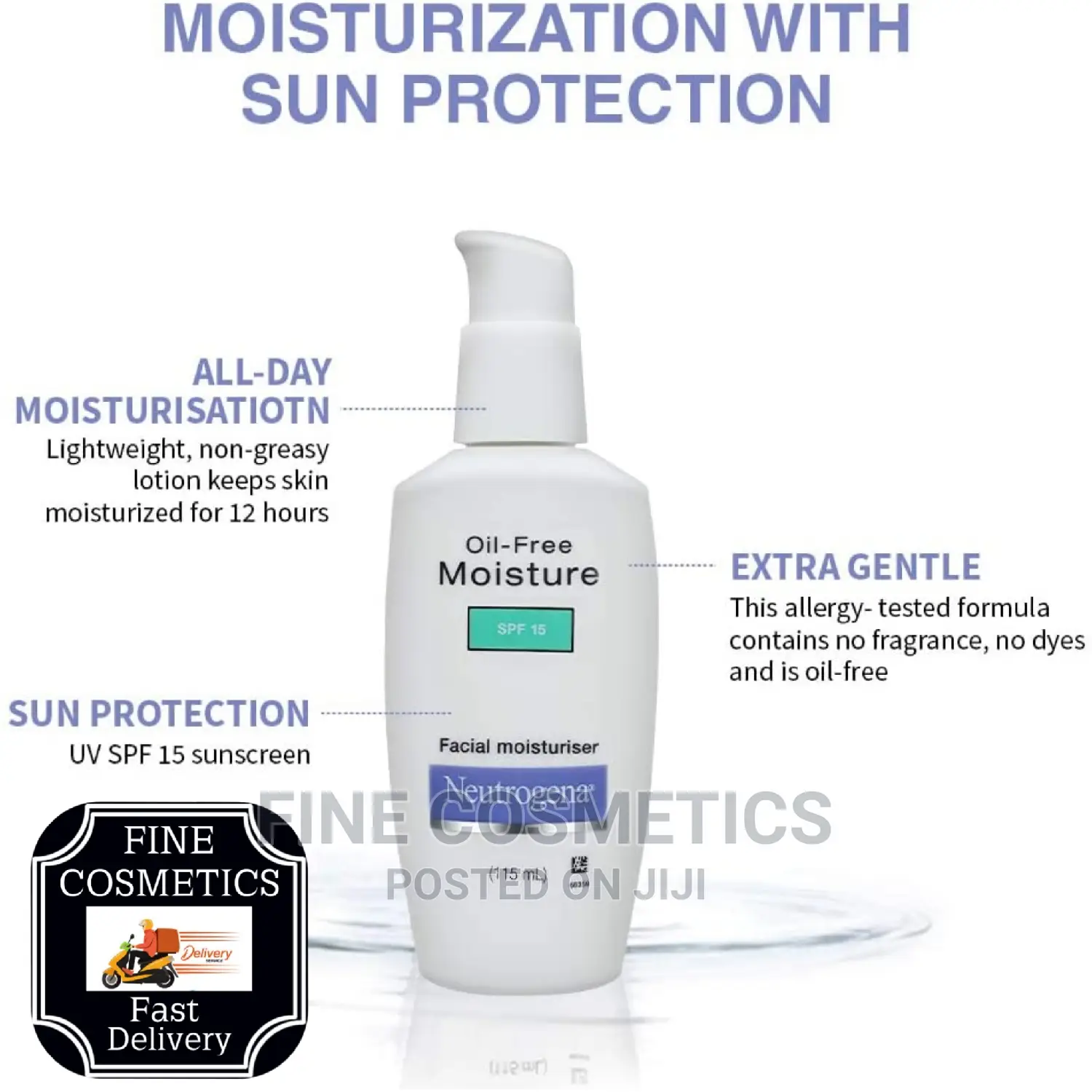 Neutrogena Oil Free Moisture Broad Spectrum SPF 15 Sun Block