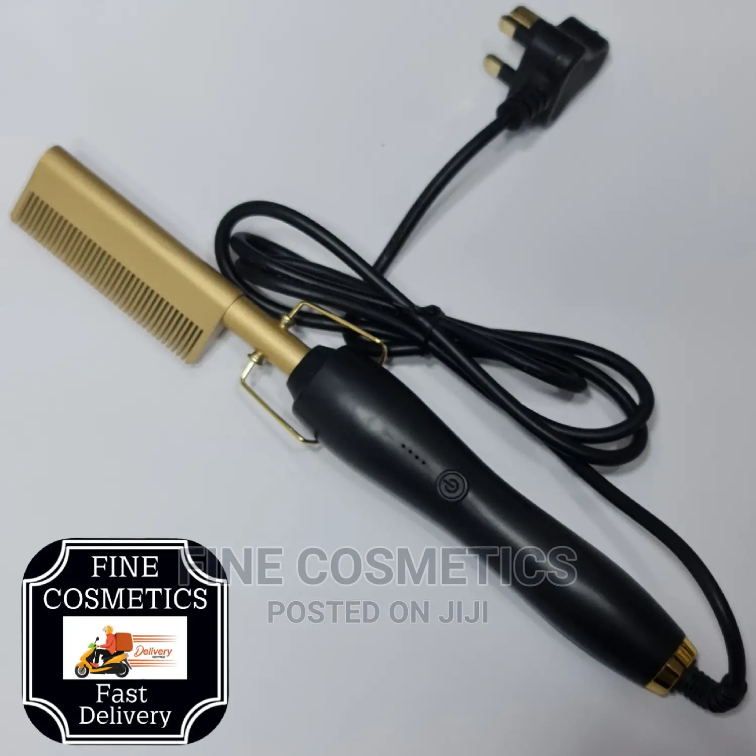 New Electric Hair Styling Hot Comb, Gold Hair Straightener