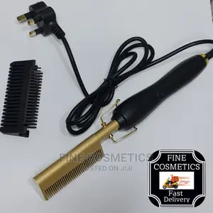 New Electric Hair Styling Hot Comb, Gold Hair Straightener