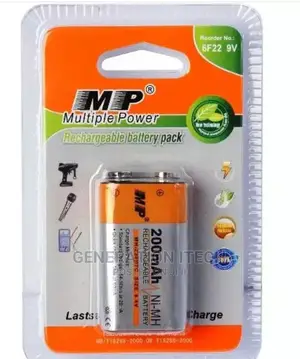 9 Volts 250 Mah Rechargeable Batteries