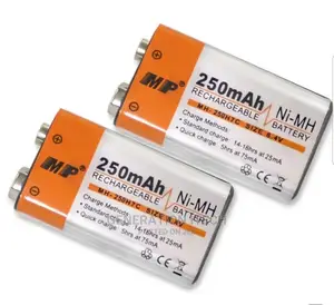 9 Volts 250 Mah Rechargeable Batteries