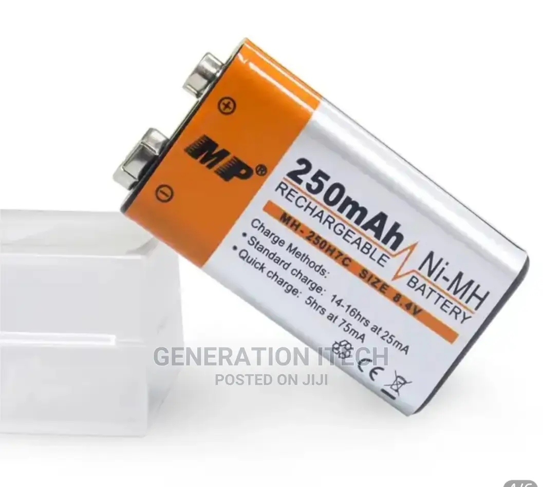 9 Volts 250 Mah Rechargeable Batteries
