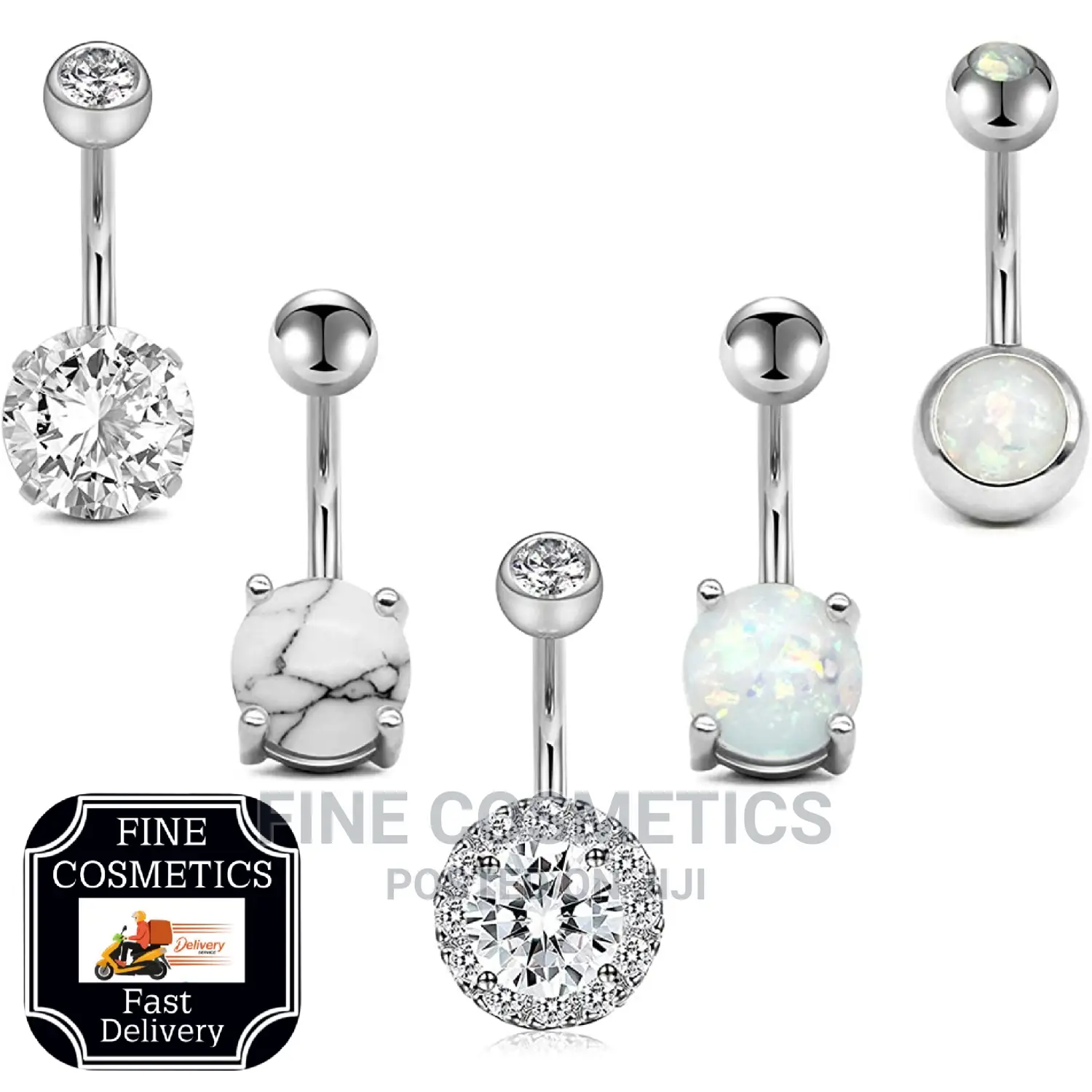 1pc Bellybutton Ring Surgical Steel Navel Jewelry For Girls
