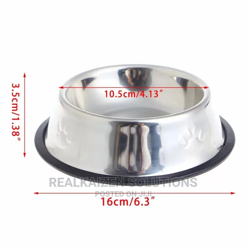 High Quality Stainless Steel Embossed Pet Bowl XL 33cm