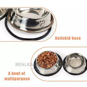 High Quality Stainless Steel Embossed Pet Bowl XL 33cm