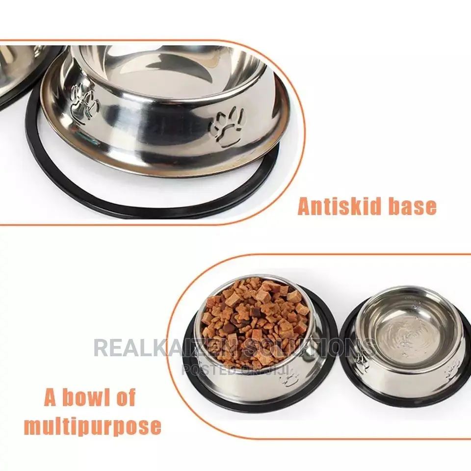 High Quality Stainless Steel Embossed Pet Bowl XL 33cm