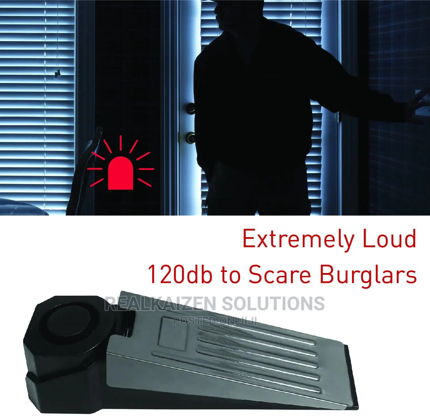 Super Door Stop Wedge Shaped Security 120db Siren Alarm