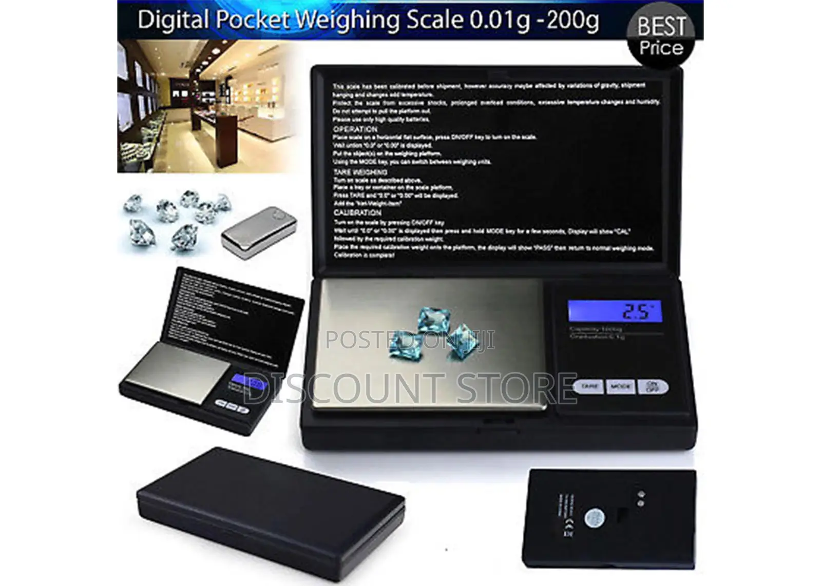 High Accuracy Notebook Mineral Weighing Scales