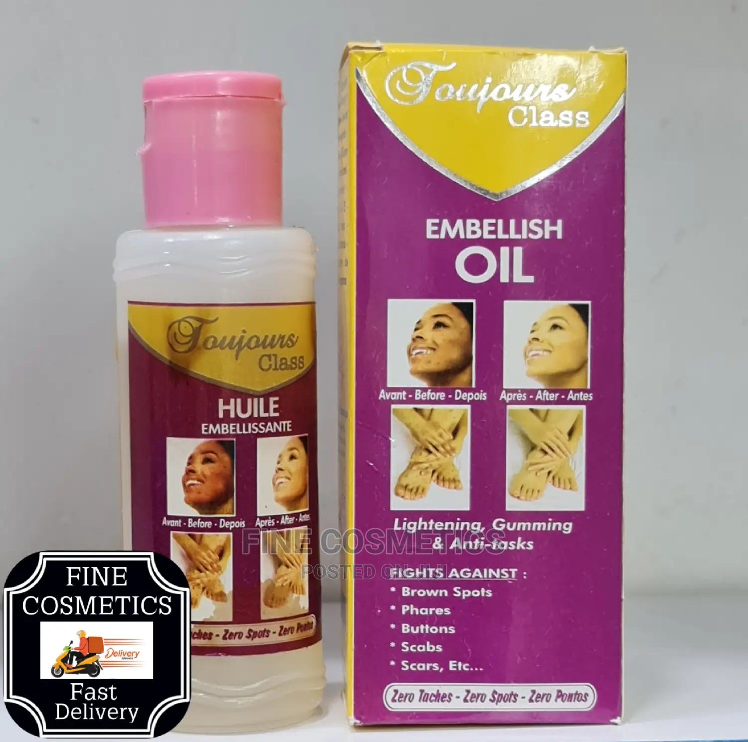 Toujours Class Embellish Zero Spots Whitening Body Oil