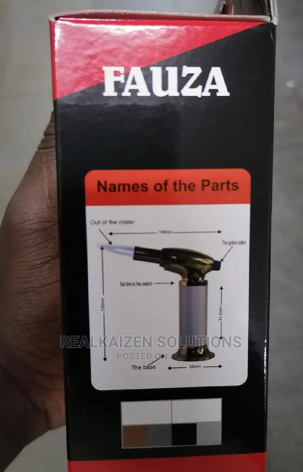Fauza Stylish Windproof Flame Gas Torch Lighter