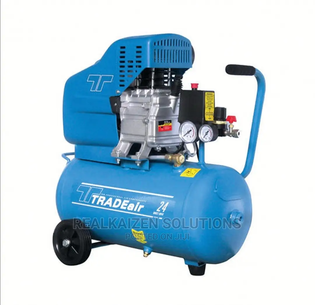 TRADEAIR 24L 5pc Kit Lubricated Air Compressor 1.1kw
