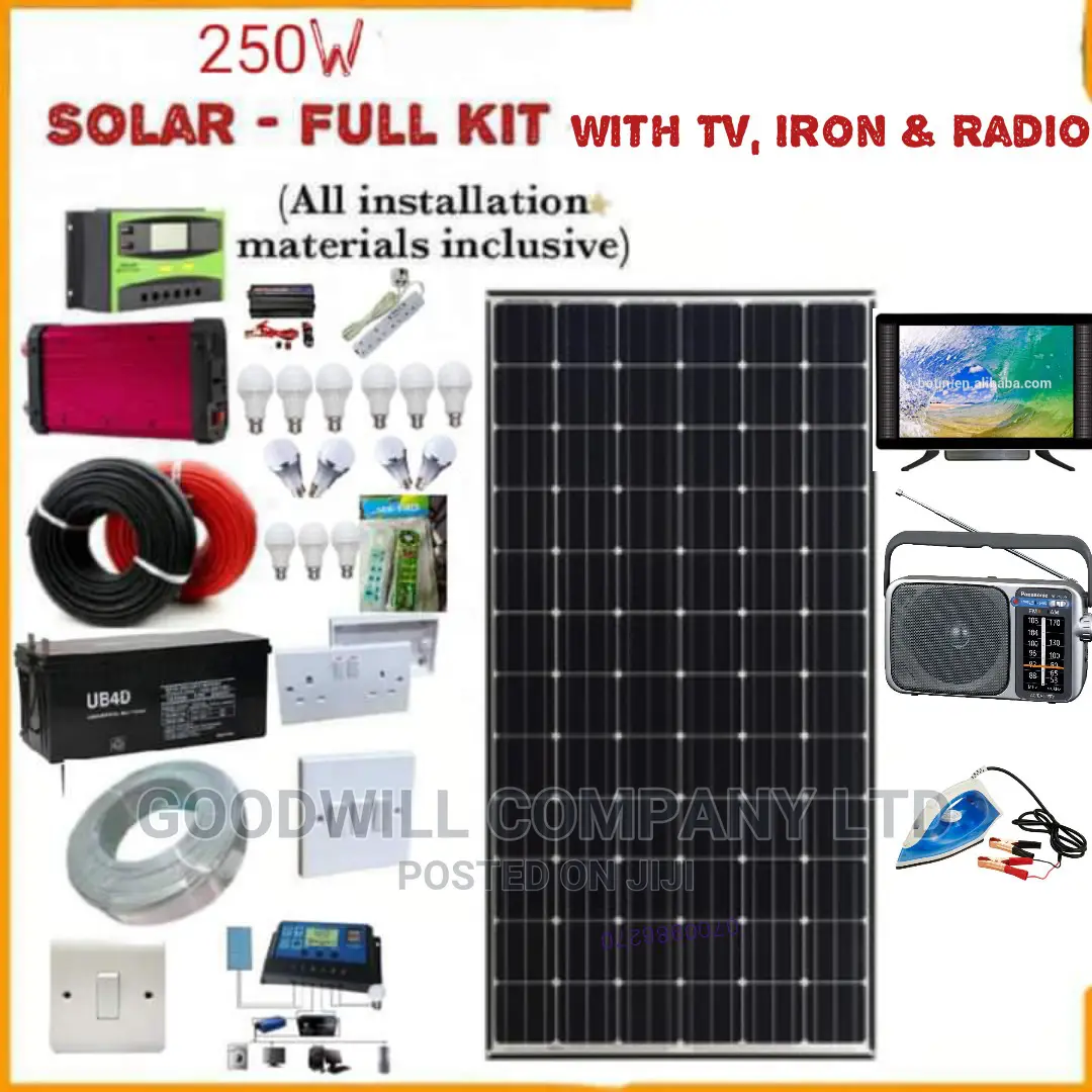 250w Solar Kit With Tv, Iron Radio