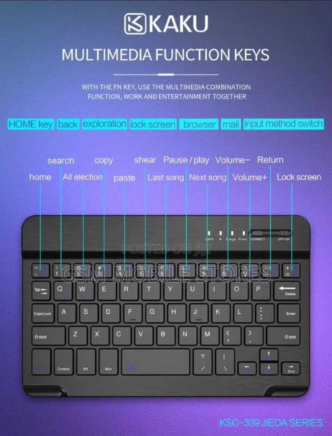 KAKU Bluetooth Wireless Keyboard for Windows/Mac/Android/Ios