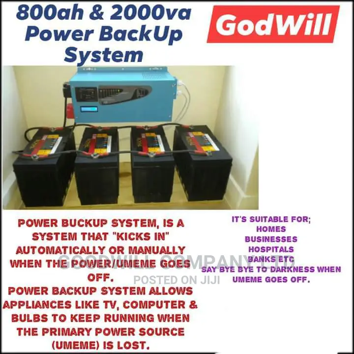 800ah And 2000va Power Backup System