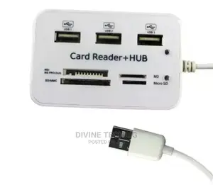 USB Ports 2.0 Hub + 3 in 1
 SD Card Reader