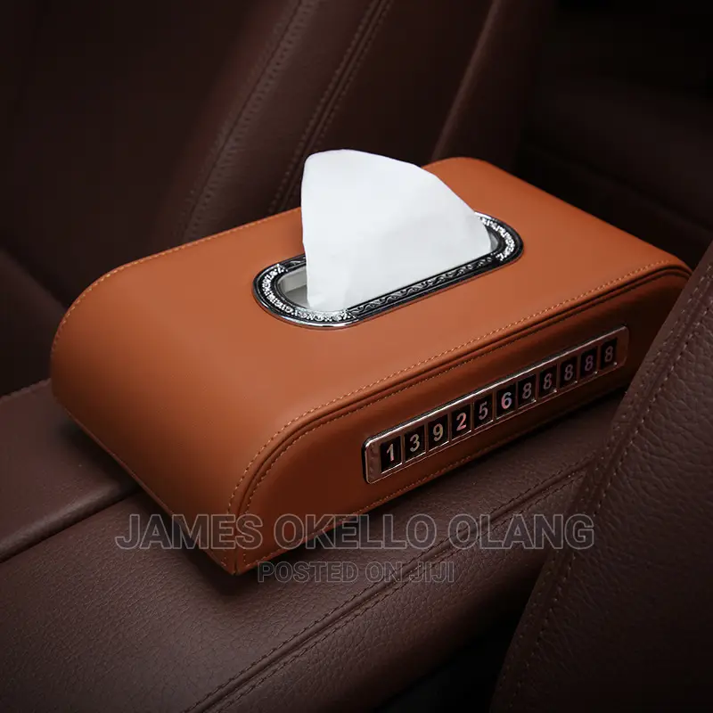 Car Tissues Boxes With Phone Number