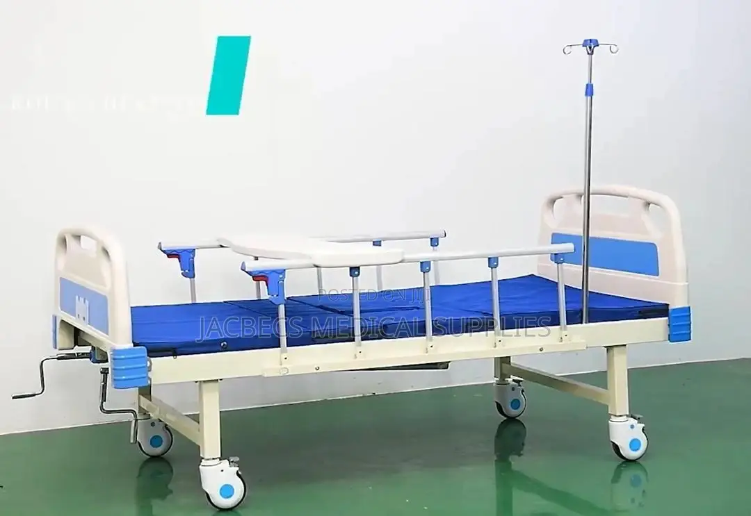 Hospital Bed Double Crank With High Density Mattress