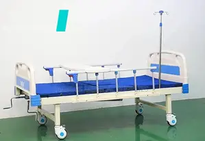 Hospital Bed Double Crank With High Density Mattress