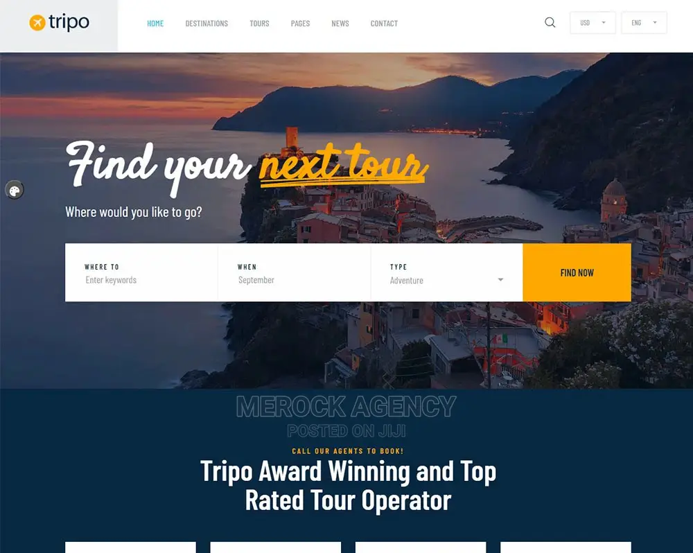 Tourism,Travel Agency Website Development and Designing