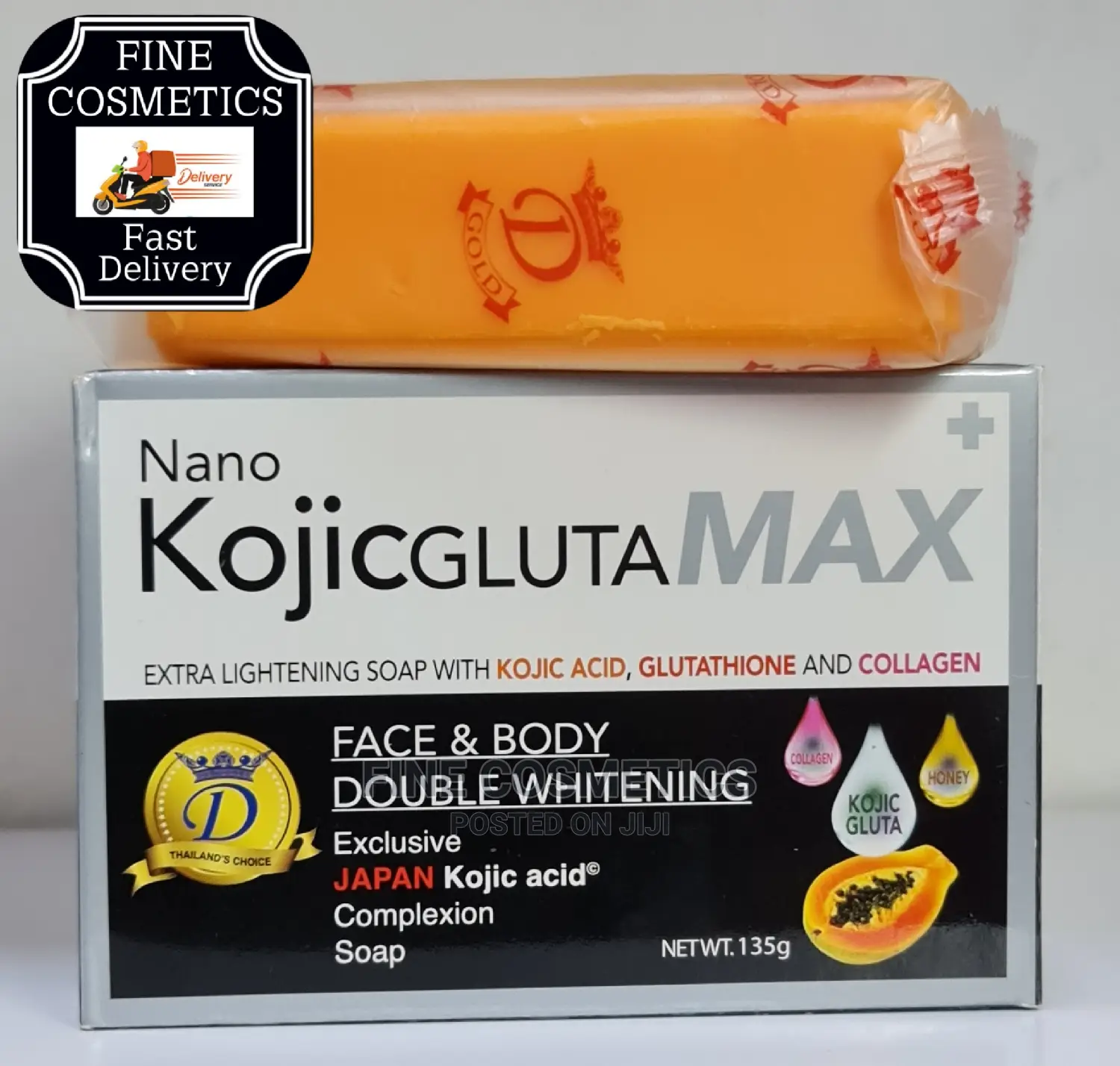 Nano Kojic Gluta Max Face + Body Double Extra Whitening Soap