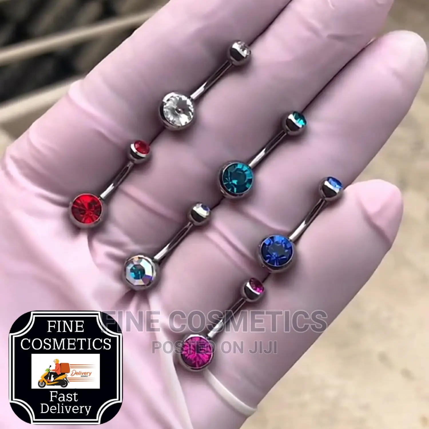 1pc Surgical Steel Crystal Belly Button Rings Navel Piercing