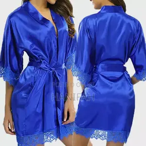 Satin Silk Lace Robe Sleep Wear