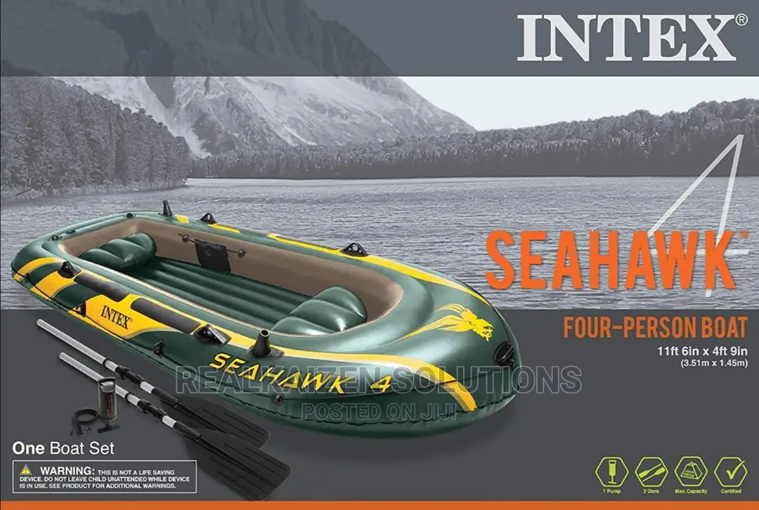 Intex Seahawk 4 Inflatable Boat for 4 People