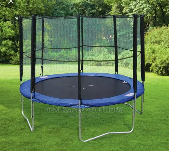 Indoor Outdoor Bounce Fitness Trampoline With Enclosure 8'