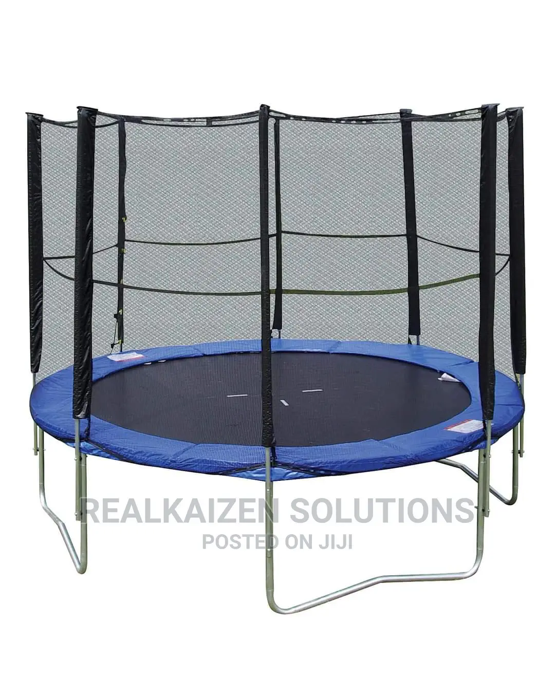 Indoor Outdoor Bounce Fitness Trampoline With Enclosure 8'