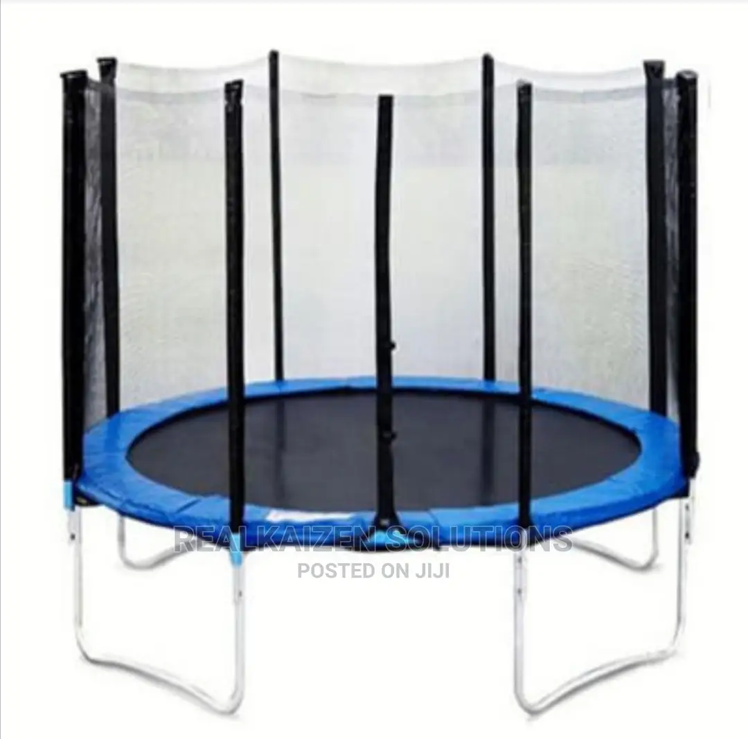 Indoor Outdoor Bounce Fitness Trampoline With Enclosure 8'
