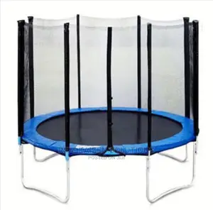 Indoor Outdoor Bounce Fitness Trampoline With Enclosure 8'