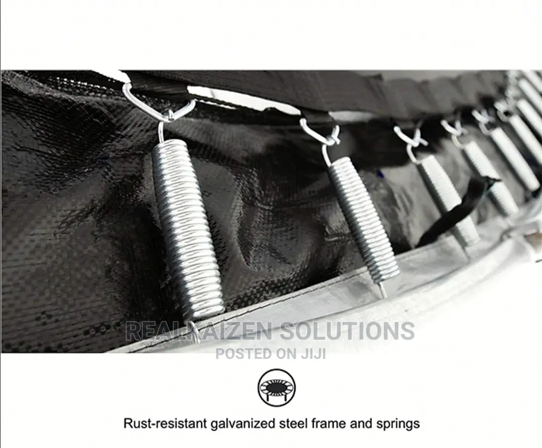 Indoor Outdoor Bounce Fitness Trampoline With Enclosure 8'