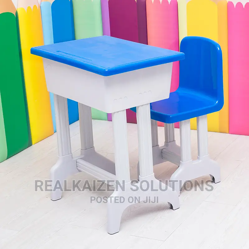 Quality Kids Single Sturdy Plastic Strong Desk And Chair Set