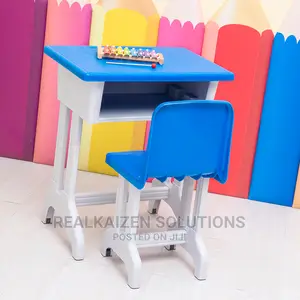 Quality Kids Single Sturdy Plastic Strong Desk And Chair Set