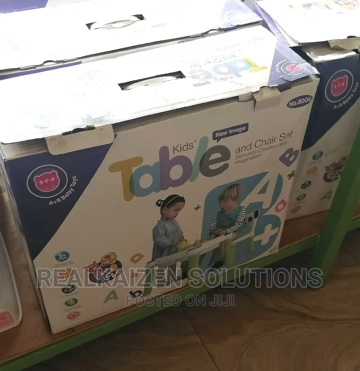 A + B High Quality Fiber Plastic Panda Chair Table Set