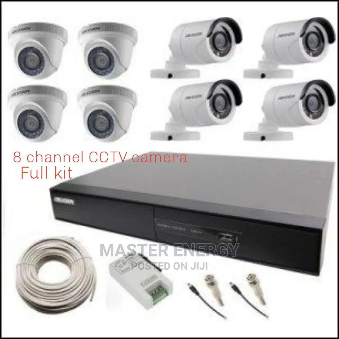 8 Channel 720p CCTV Camera Hikvision Full Kit