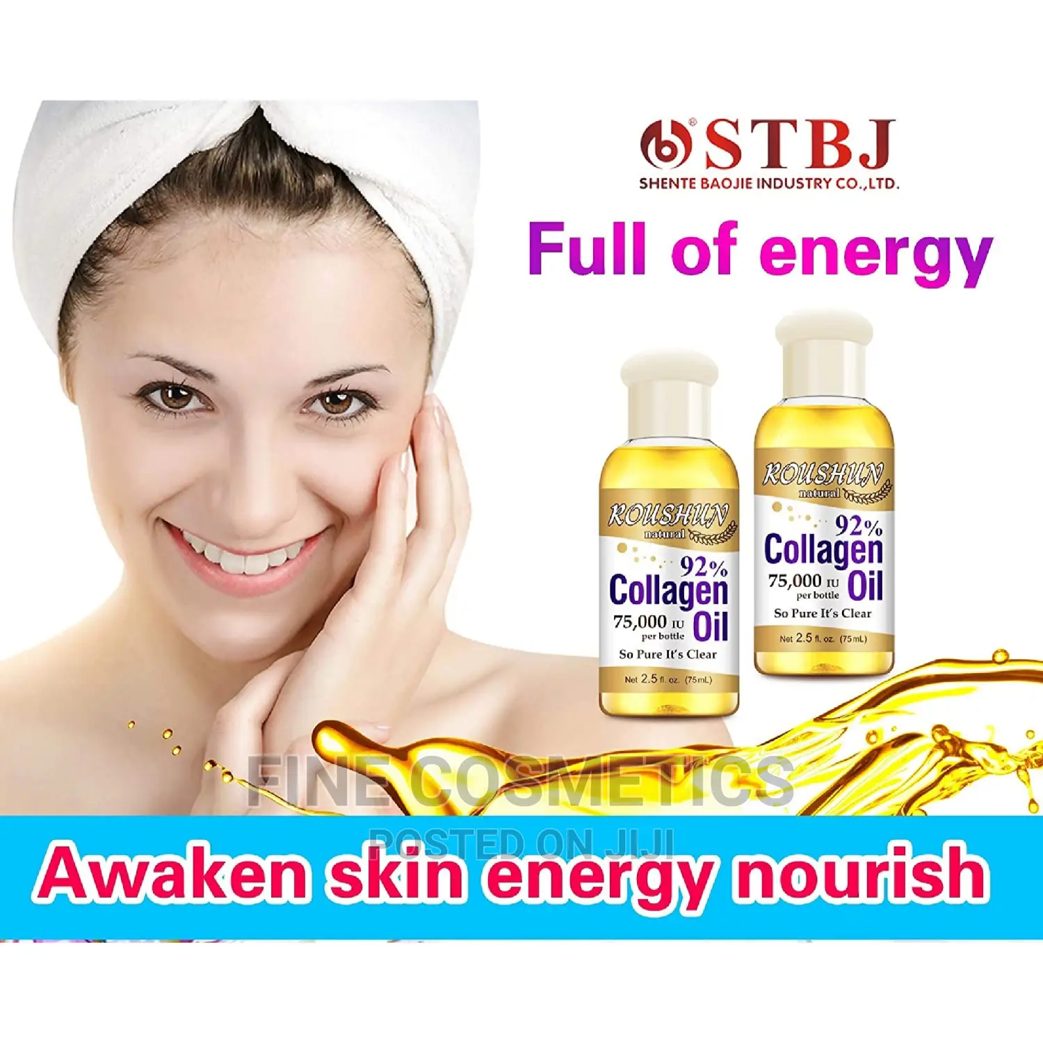 Roushun Natural 92% Collagen Oil, So Pure Anti-Aging Oil