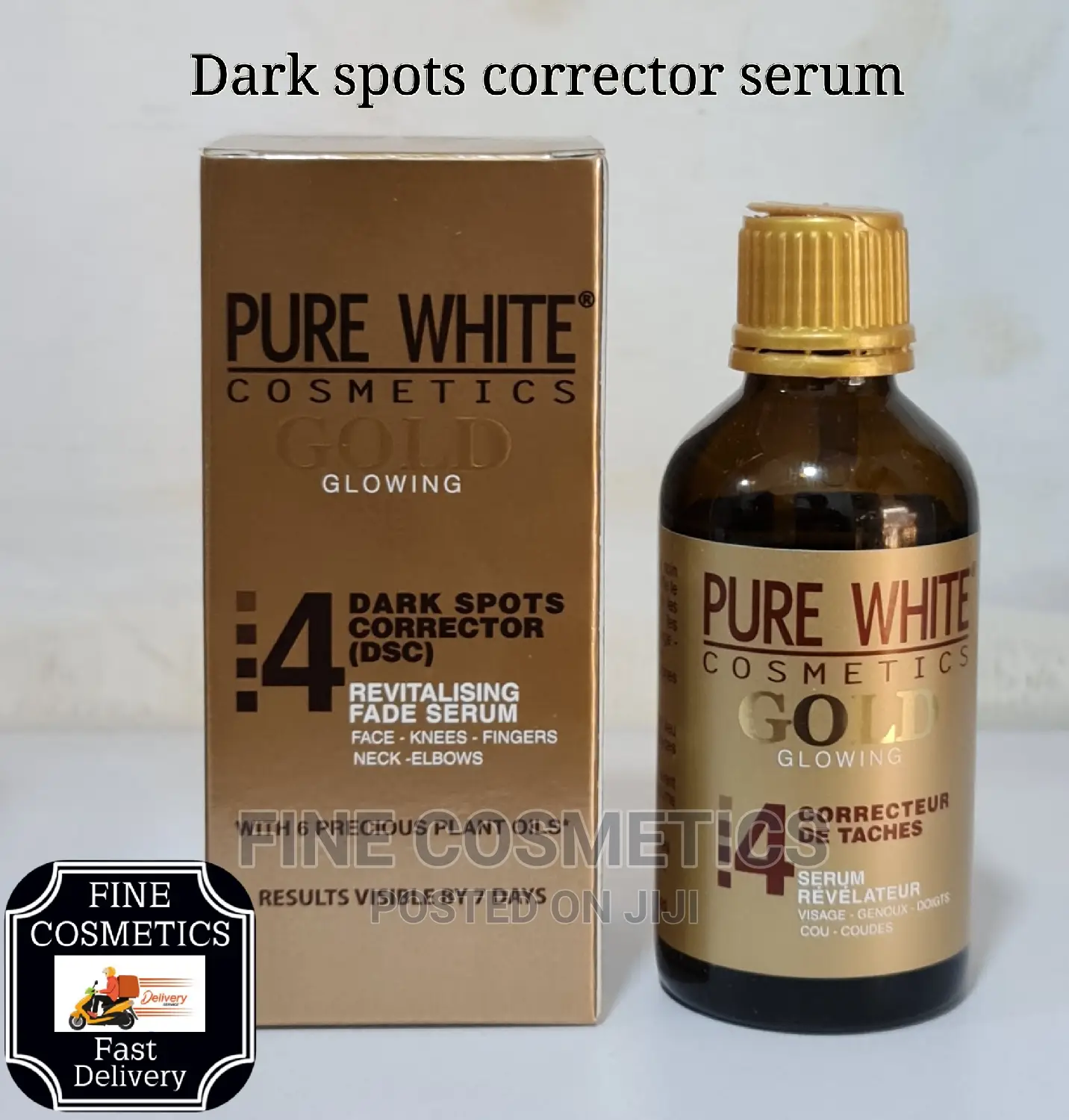 Pure White Gold Set of 6; Lotion,Serum,Soap,Oil,Tube and Gel