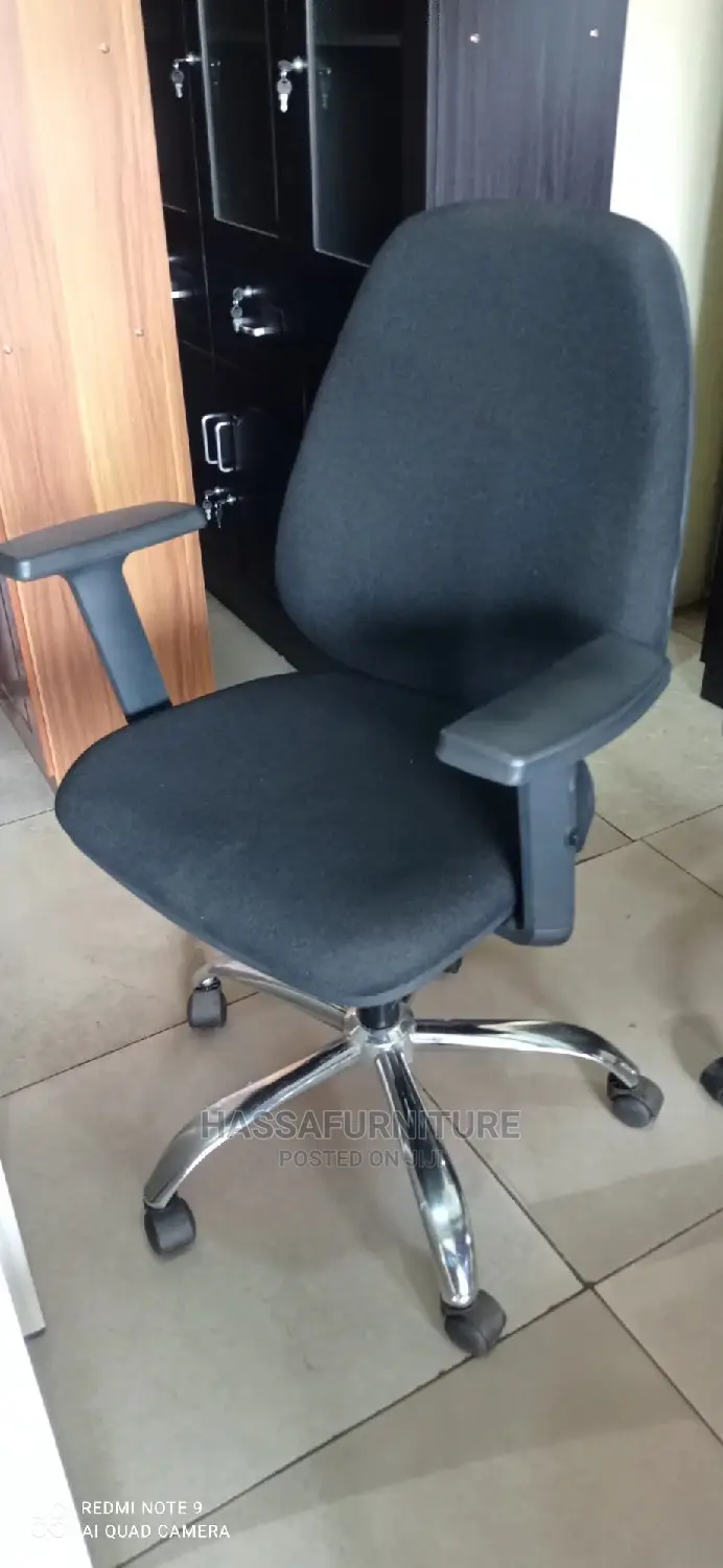 Fabric Office Chair With Adjustable Arms
